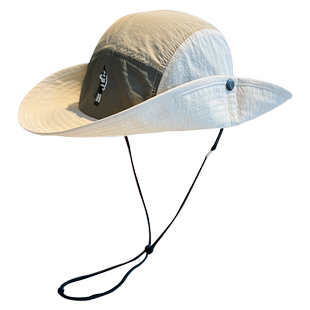 渔夫帽女款2023新款拼色卡通速干露营登山帽子骑车遮阳西部牛仔帽