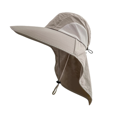 防晒帽户外休闲男女夏护脖一体