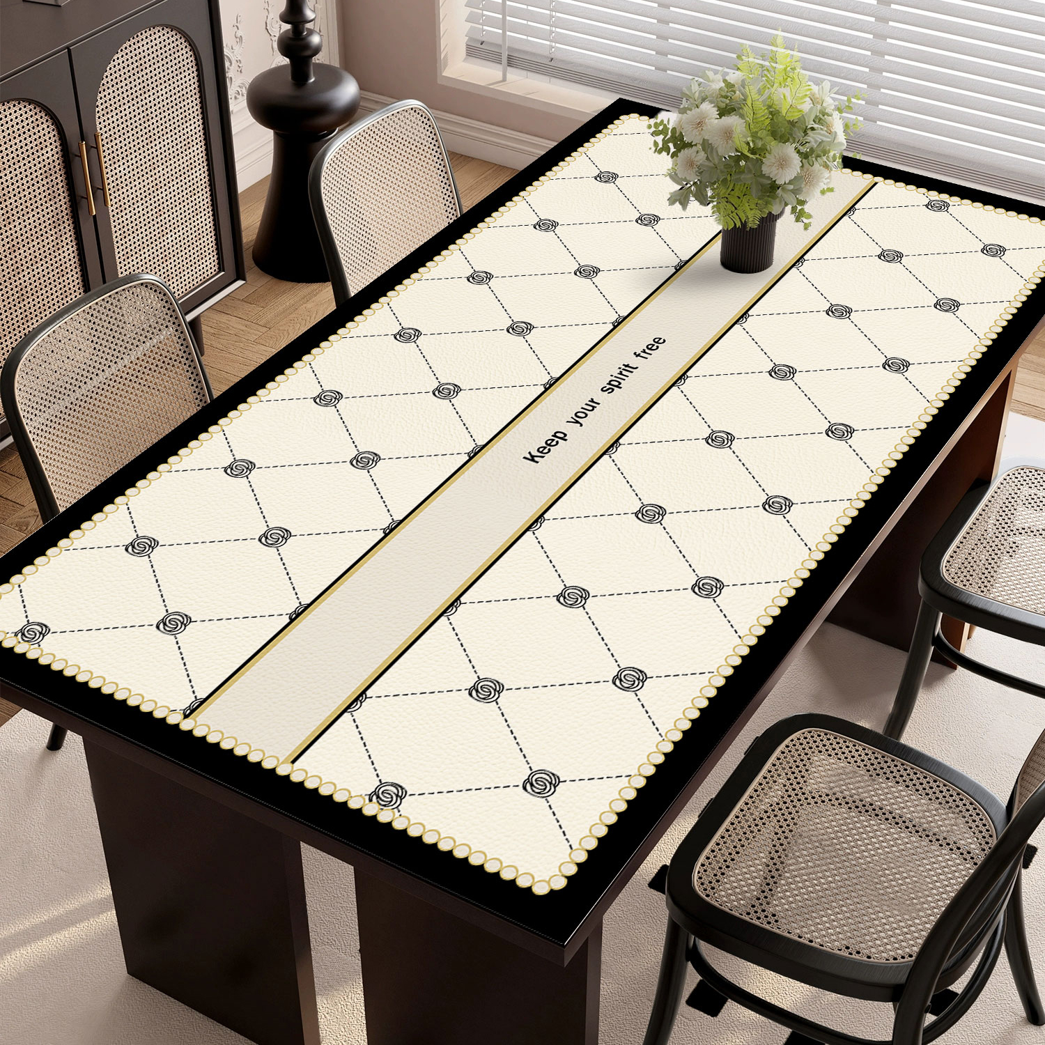 法式轻奢防水防油防烫桌布茶几垫