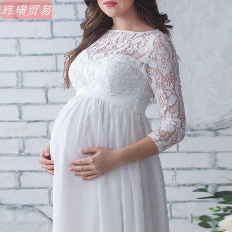 Pregnant Maternity Photography Props Women Pregnancy dress 女装/女士精品 连衣裙 原图主图