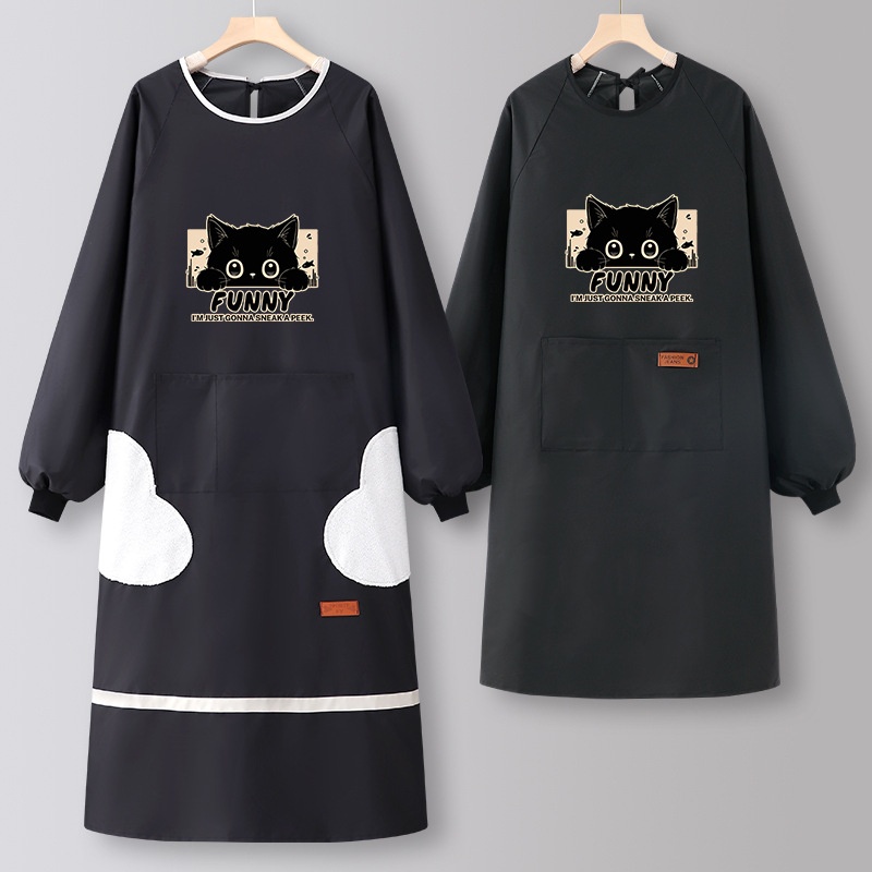 加长围裙厨房家用2025新款罩衣女做饭防油防水耐磨工作服上班