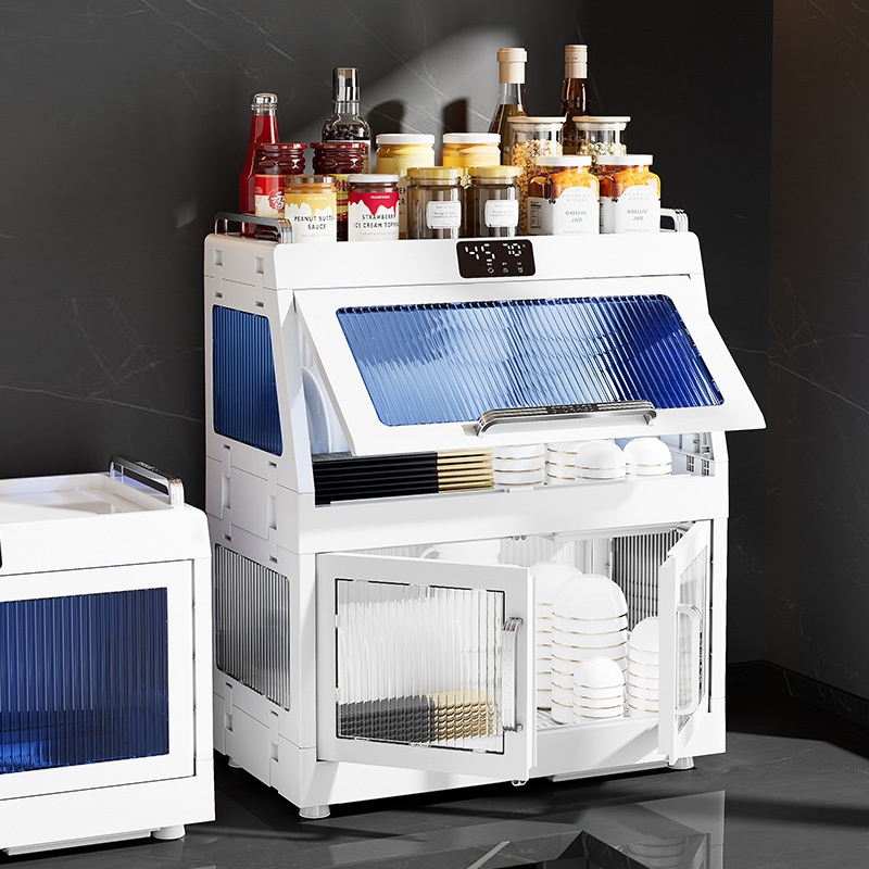 碗柜家用碗筷消毒碗架沥水碗盘架桌面式消毒柜烘干紫外线沥水碗架