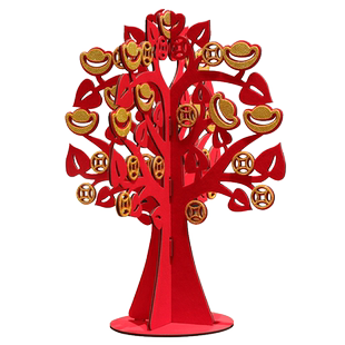 2026新年装饰创意摆件商场酒店橱窗柜台场景布置过年大型木质摆饰