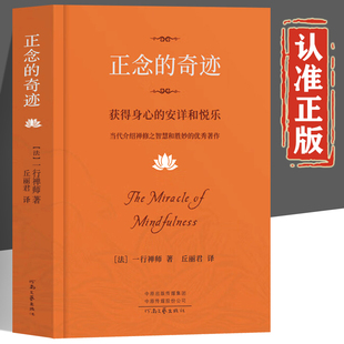 正念的奇迹正版书籍 一行禅师著 精装版珍藏版 获得身心的安详和悦乐 河南文艺出版社 当代介绍禅修之智慧和胜妙的优秀著作