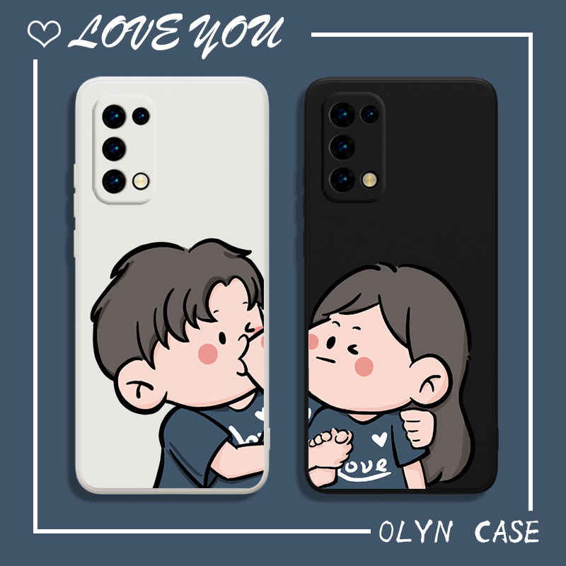 oppo手机壳reno5适用7新款vivos12亲脸女6男iqoo9一加11情侣8卡通5pro