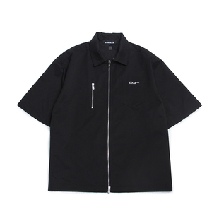 秒杀 拉链衬衫 售出不退不换 请选好尺码 COMMAS 下单 廓形短袖