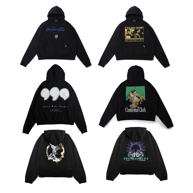 commas国潮美式宽松卫衣