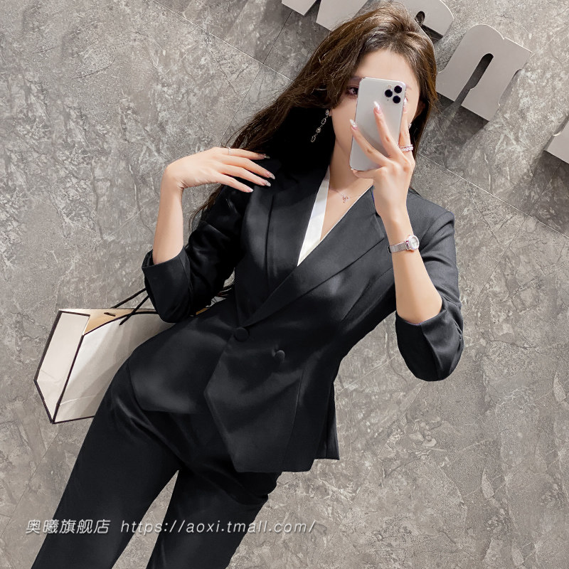 秋装外套女气质高级感职业套装女白领制服套装裤今年流行西服2024