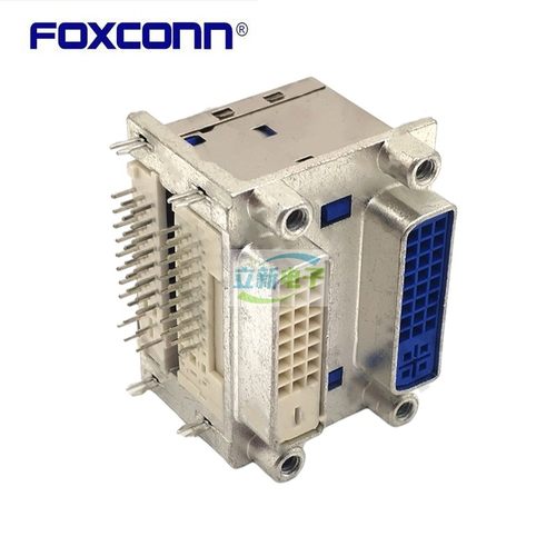 Foxconn/富士康 QH11121-DADF-4F 双层DVI-D+DVI-I十字 一字接口