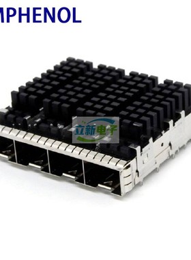Amphenol安费诺UE86-BX627-00XX1 SFP+2*8 POS光模块连接器屏蔽罩