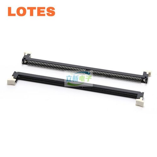 LOTES ADDR0142 四代内存插槽DDR4 288PIN黑体白耳脚长2.7mm