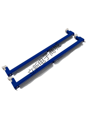 台式机DDR4 288PIN双耳蓝体白耳立式插针内存插槽AH08817-A9L1-4F