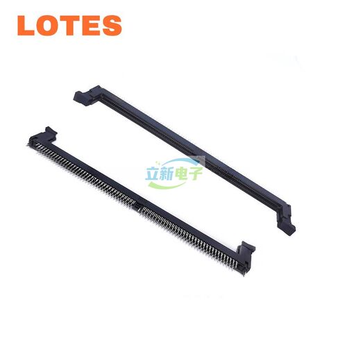 LOTES ADDR0336连接器台式机四代内存插槽 DDR4 288PIN 黑体黑耳
