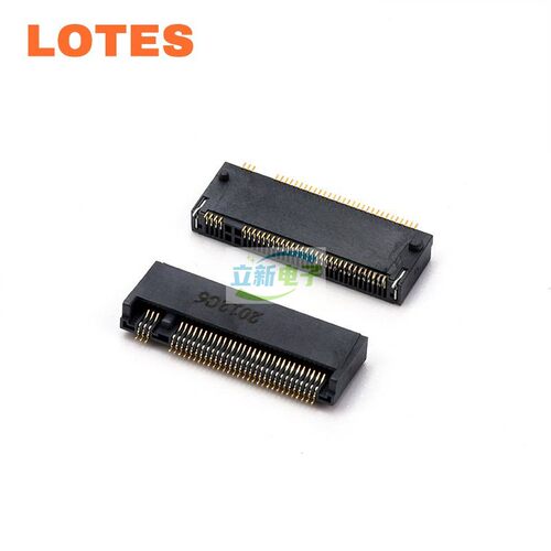 LOTES APCI0084 连接器  M.2无线网卡插槽 H=3.2 A-key 斜插