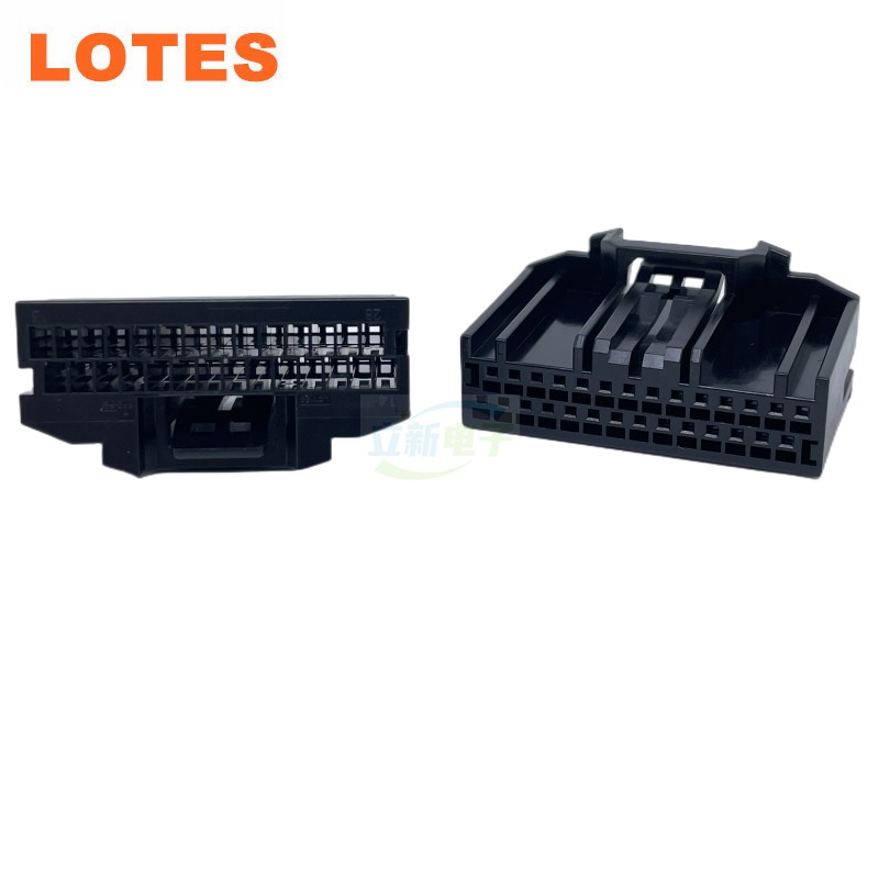 LOTES原装AAUS01AS0-028K01 BMS母座 胶壳28PIN 黑色 连接器现货