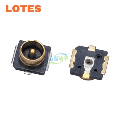 LOTES ARAF0014 原厂连接器 RF一代射频连接座 四焊脚通用型黑色