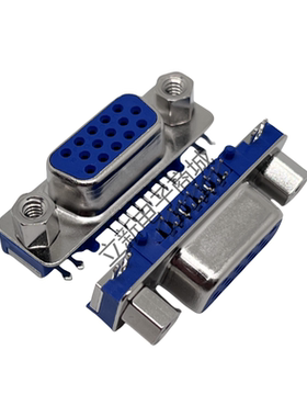 电脑主板VGA15PIN 带螺丝 DSUB接插件90度弯脚15P母头插座