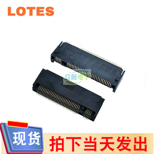 KEY 4.2高M LOTES得意APCI0359 M.2固态硬盘接口SSD插座NGFF插槽H