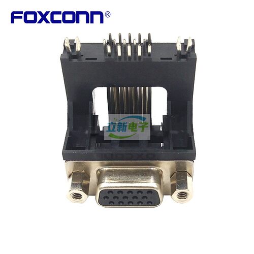 Foxconn/富士康DV11261-64W9-4F D-SUB-15P架高 带螺电脑VGA母座