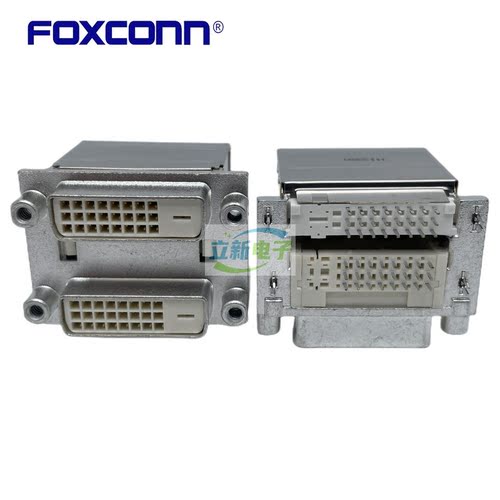 Foxconn/富士康 QH11121-PBDF-4F 架高DVI连接器24P双母卡槽现货