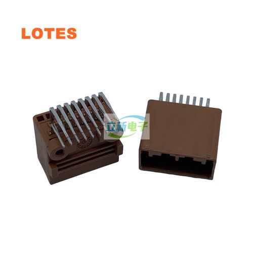 LOTES AAUS01DP2-016K02 BMS汽车连接器 公头 棕色16PIN