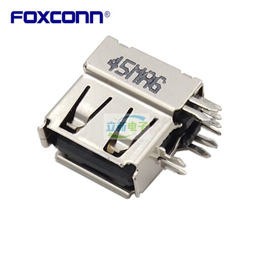 Foxconn/富士康UB111M3-CA4S4-7H 侧插90度 USB2.0插座卷边直脚