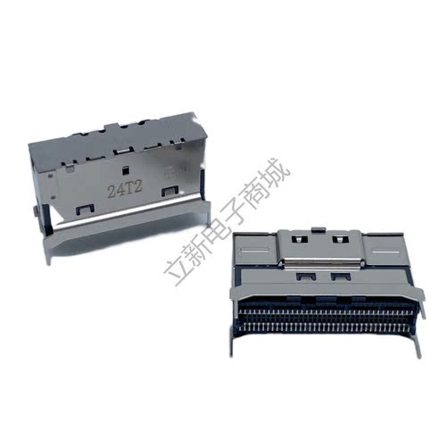 Slimline SAs座子SFF-8654接囗74pin立式8X贴片8i连接器SLIM SAS