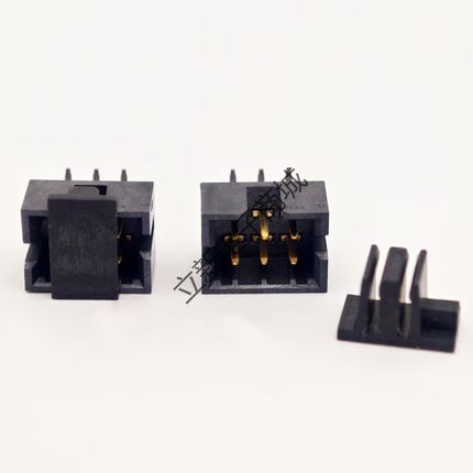 C13552-10634-L 立贴插座 双排6PIN 带定位柱 连接器现货