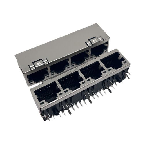 1*4口单层RJ45带屏蔽网线插座