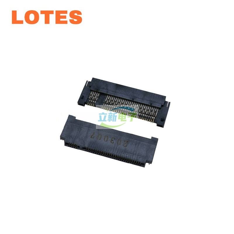 LOTES 得意 连接器M.2固态硬盘接插槽H=1.5 M-KEY SSD接口反向
