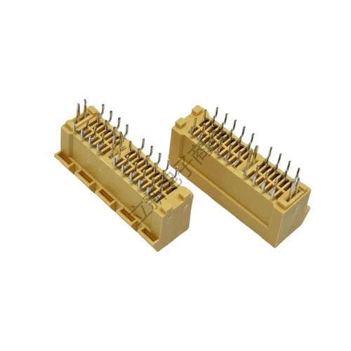导柱式36P PCI-E 显卡插槽 1X PCIE连接器插座 DIP 直插式 黄色