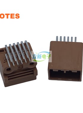 LOTES AAUS01DP2-012K02 汽车储能连接器BMS公头 28PIN棕色