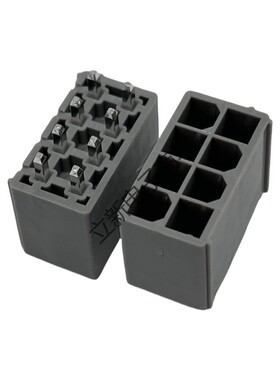 ATX 8PIN 立式 灰色实心针电源插座 电脑主板2*4P 间距4.2MM