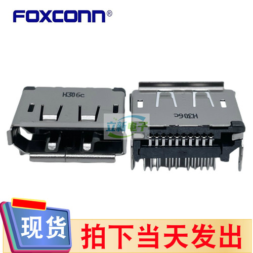 Foxconn/富士康3VD11203-D7AD-4H DP母座20P高清视频传输双排插座