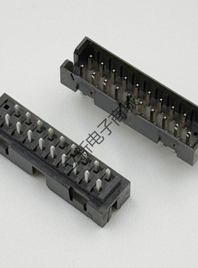 原装现货 黑色简易牛角座 2.0mm间距  19pin  直插DC3连接器