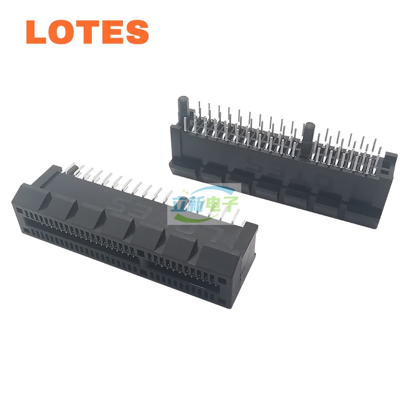LOTES AAA-PCI-159 连接器PCIE显卡接口 64PIN 塑胶柱不开槽