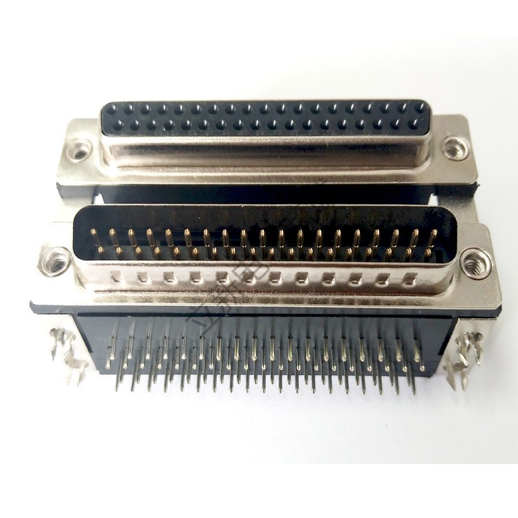 D-SUB 双胞胎 90度 双层 电脑连接器 DR(DB)37母 对DR(DB)37公