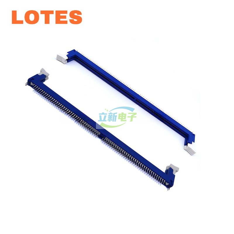 LOTES ADDR0136 DDR4 288PIN 蓝主体白耳内存插槽 电脑服务器四代