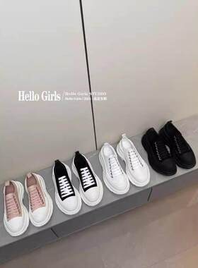 KAPIIT【专柜同款】闭眼入~帆布鞋女小白鞋厚底休闲老爹鞋