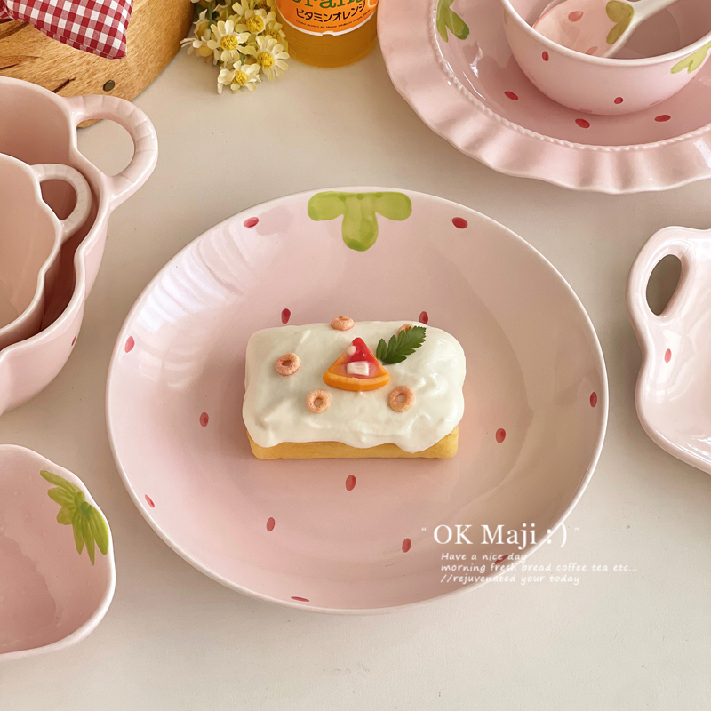ins风可爱高颜值陶瓷盘子