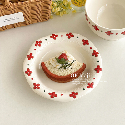 ins风精致高颜值陶瓷甜品盘