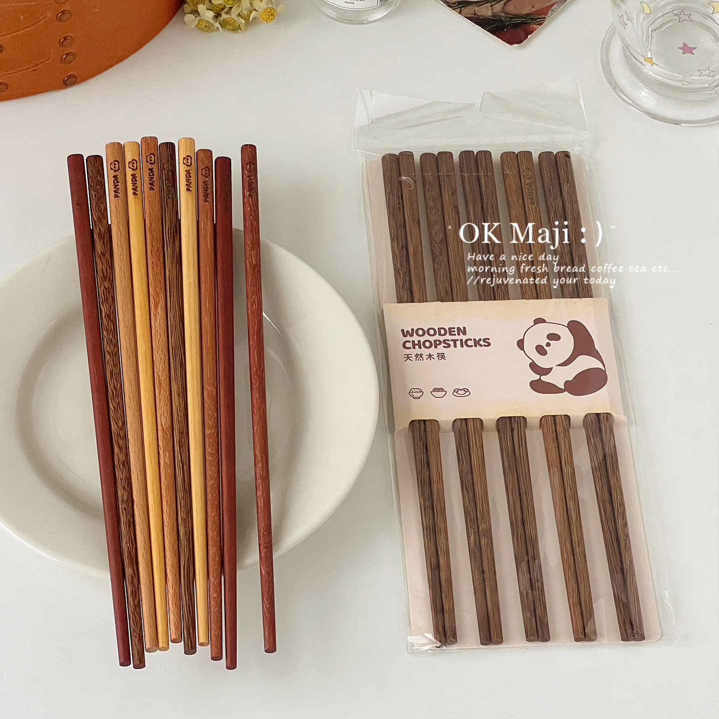 鸡翅木家庭筷子个人专用精致防滑筷家用高档抗菌防霉耐高温实木筷图片
