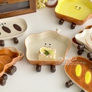 盘子ins风家用陶瓷餐盘高颜值甜品盘 可爱早餐盘釉下彩餐具好看