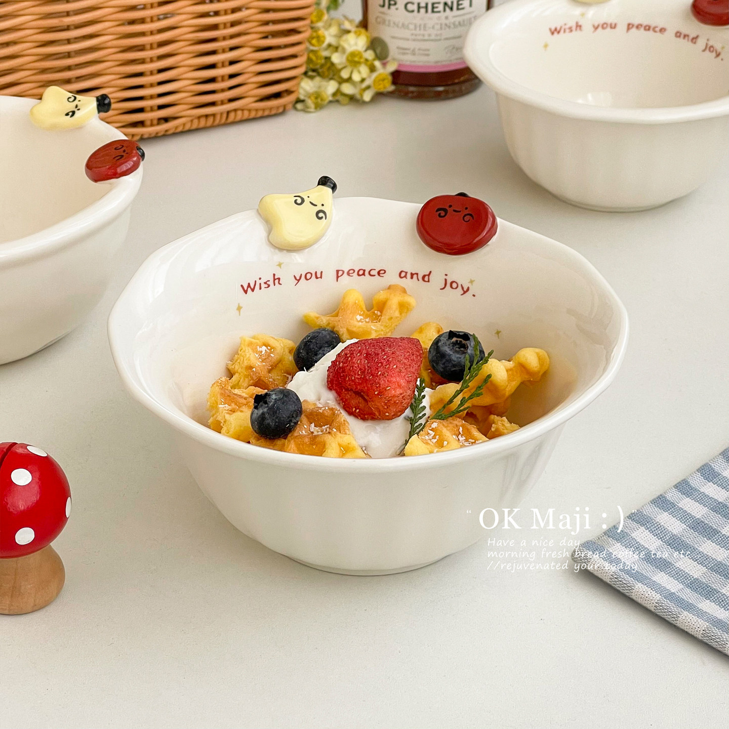 卡通可爱陶瓷碗家用饭碗高颜值餐具米饭碗个人专用面碗水果沙拉碗,餐饮具,碗,淘宝优惠券,粉丝福利购,淘宝优惠卷