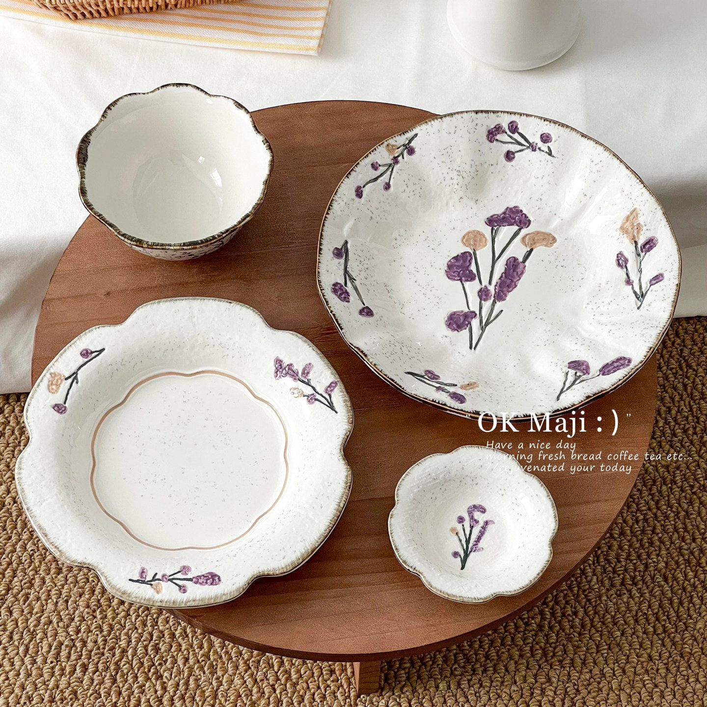 独特漂亮盘子菜盘家用陶瓷餐具高颜值蛋糕甜品早餐盘高级感意面盘,餐饮具,盘,淘宝优惠券,粉丝福利购,淘宝优惠卷