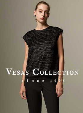 Vesas Collection B0991黑色无袖雅致内搭