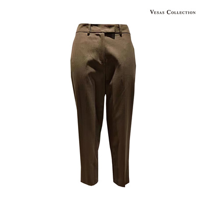 唯尚vesascollection女装西裤羊毛裤气瘦高腰修身直角裤裤T1265