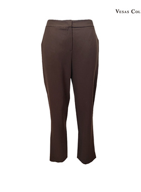 vesas collection 唯尚女装专柜正品裤子 咖色很美 高腰复古修身