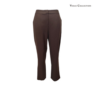 专柜正品 裤 子 vesas 高腰复古修身 唯尚女装 咖色很美 collection