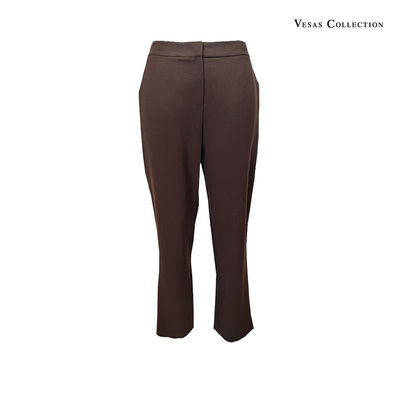 vesas collection 唯尚女装专柜正品裤子 咖色很美 高腰复古修身
